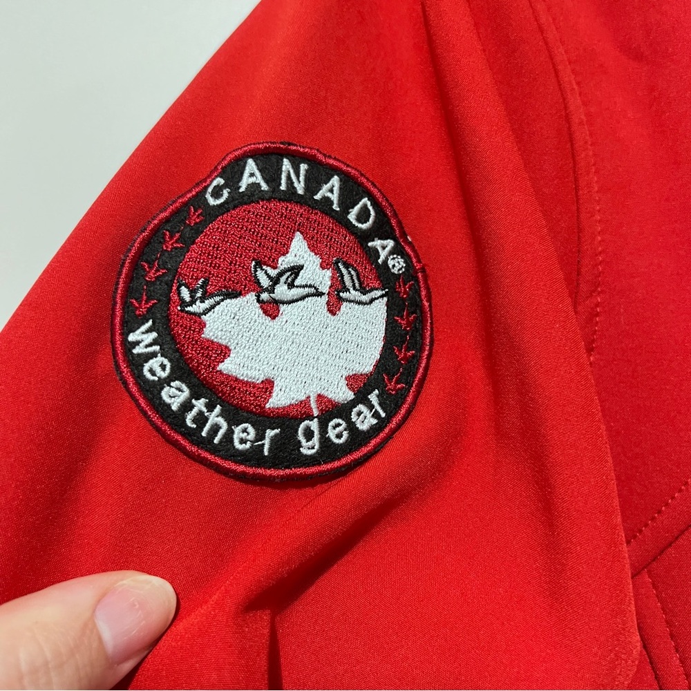 Canada Weather Gear Waterproof Hooded Red Jacket Size Small Outdoor Hiking - Picture 5 of 11